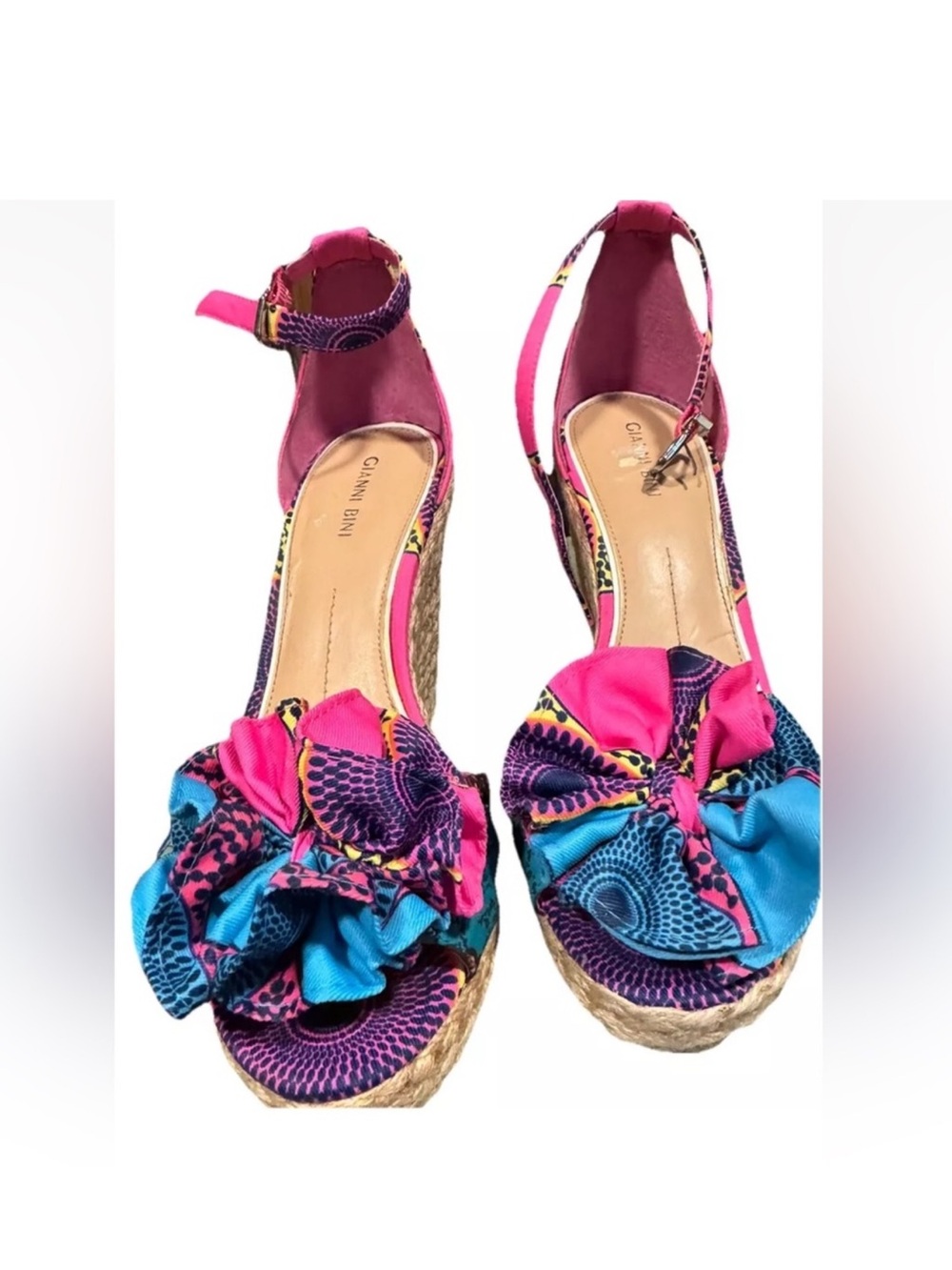 Gianni Bini Women High Wicker
Heels Sandals 10M Cottagecore
Tropical Retro Bow - Picture 1 of 5